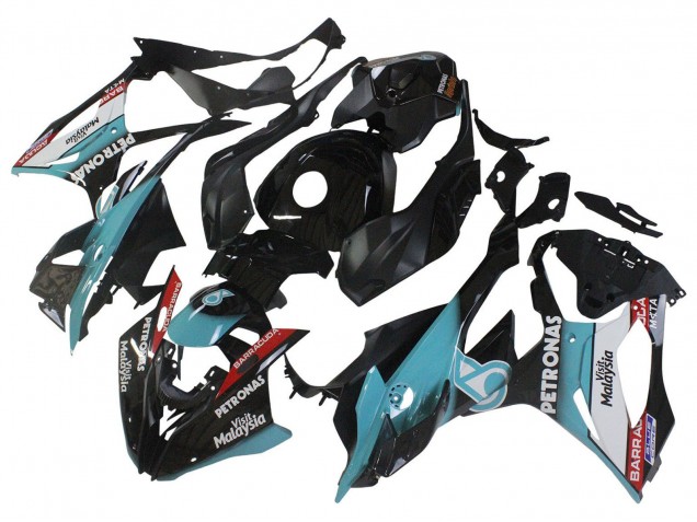 Billige Hellblau Matt Schwarz Petronas 2023-2024 BMW S1000RR Motorrad Verkleidung