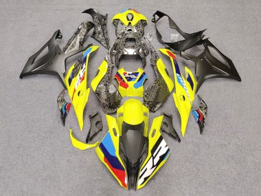 Billige Gelb Carbonfaser 2023-2024 BMW S1000RR Motorrad Verkleidung