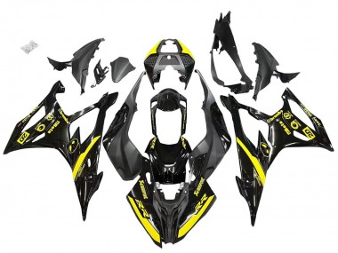 Billige Glänzendes Schwarz Gelb 2019-2022 BMW S1000RR Motorrad Verkleidung