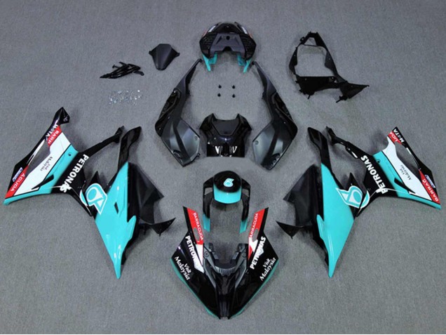 Billige Schwarz Cyan Petronas 2019-2022 BMW S1000RR Motorrad Verkleidung