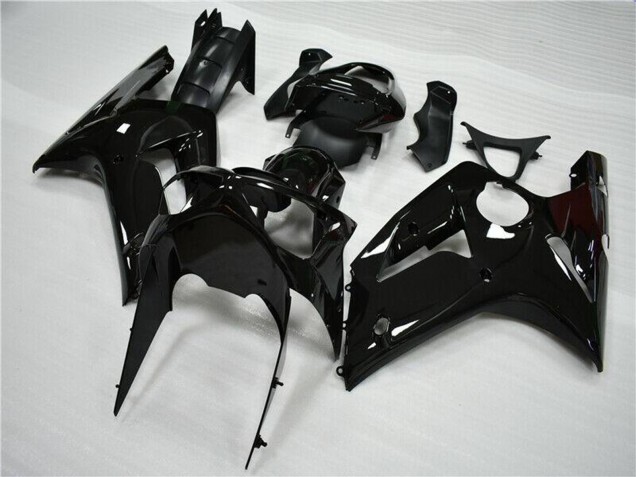 Billige Kawasaki ZX6R Motorrad Verkleidung 2003-2004 - Glanzendes Schwarz