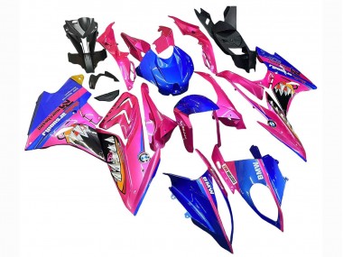 Billige Rosa Blau Hai 2015-2016 BMW S1000RR Motorrad Verkleidung