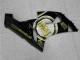 Billige Kawasaki ZX6R Motorrad Verkleidung 2005-2006 - Glanzendes Schwarz Weiss Gold Lucky Strike