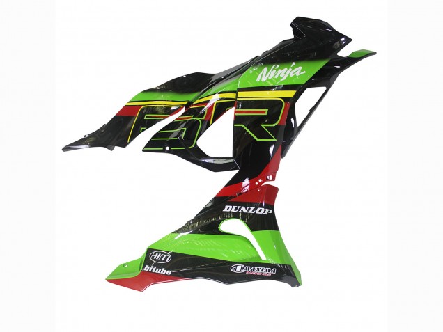 Billige Grün Schwarz Rot Gelb Dunlop 2023-2025 Kawasaki ZX6R Motorrad Verkleidung