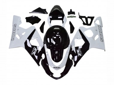 Billige Weiß Schwarz 2004-2005 Suzuki GSXR 600 / GSXR 750 Motorrad Verkleidung