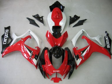 Billige Weiß Rot Glänzendes Schwarz 2006-2007 Suzuki GSXR 600 / GSXR 750 Motorrad Verkleidung