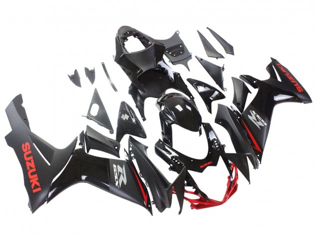 Billige Schwarz Grau Rot Linie 2011-2024 Suzuki GSXR 600 / GSXR 750 Motorrad Verkleidung