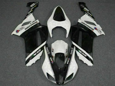 Billige Schwarz Weiß Elf 2007-2008 Kawasaki ZX6R Motorrad Verkleidung