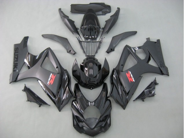Billige Matt Schwarz Glänzendes Schwarz 2007-2008 Suzuki GSXR 1000 Motorrad Verkleidung