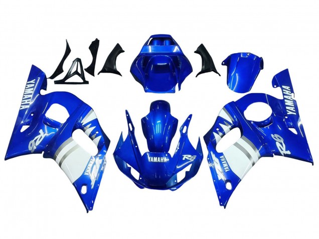 Billige Blau Weiß 1998-2002 Yamaha YZF 600 R6 Motorrad Verkleidung