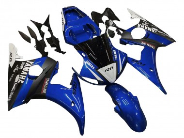 Billige Blau Weiß Glänzendes Schwarz Yamalube 2003-2004 Yamaha YZF R6 Motorrad Verkleidung