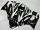 Billige Kawasaki ZX6R Motorrad Verkleidung 2009-2012 - Glanzendes Schwarz Weiss Ninja