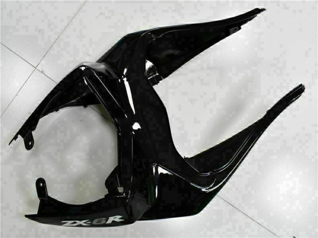 Billige Kawasaki ZX6R Motorrad Verkleidung 2009-2012 - Glanzendes Schwarz Weiss Ninja