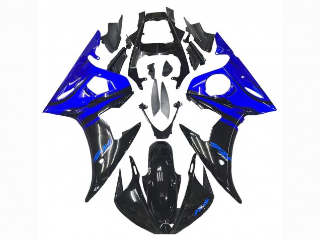 Billige Blau Glänzendes Schwarz 2003-2004 Yamaha YZF R6 Motorrad Verkleidung