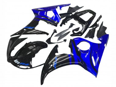 Billige Blau Glänzendes Schwarz 2006-2009 Yamaha YZF R6S Motorrad Verkleidung