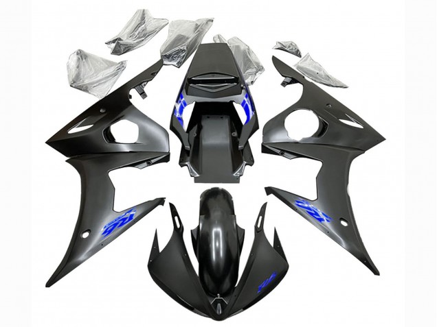 Billige Matt Schwarz Blau 2006-2009 Yamaha YZF R6S Motorrad Verkleidung