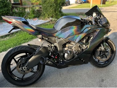 Billige Schwarz Regenbogen 2019-2022 Kawasaki ZX6R Motorrad Verkleidung