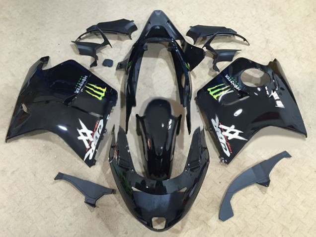 Billige Glänzendes Schwarz Grün Monster 1996-2007 Honda CBR1100XX Blackbird Motorrad Verkleidung