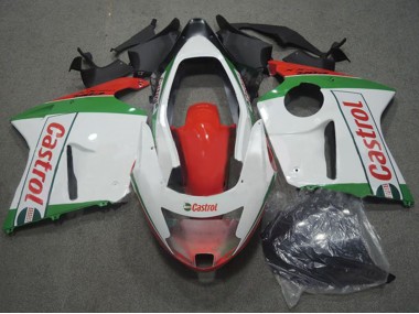 Billige Weiß Rot Grün Castrol 1996-2007 Honda CBR1100XX Blackbird Motorrad Verkleidung