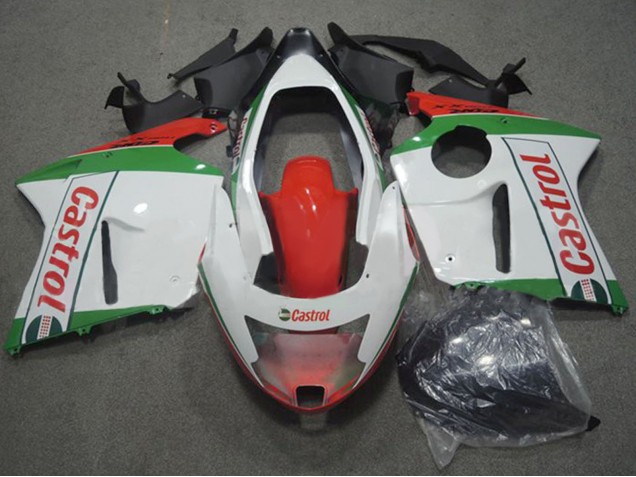 Billige Weiß Rot Grün Castrol 1996-2007 Honda CBR1100XX Blackbird Motorrad Verkleidung