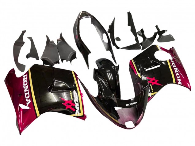 Billige Glänzendes Schwarz Rot Gelb 1996-2007 Honda CBR1100XX Blackbird Motorrad Verkleidung