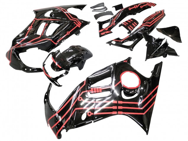 Billige Rot Glänzendes Schwarz 1997-1998 Honda CBR600 F3 Motorrad Verkleidung Kit