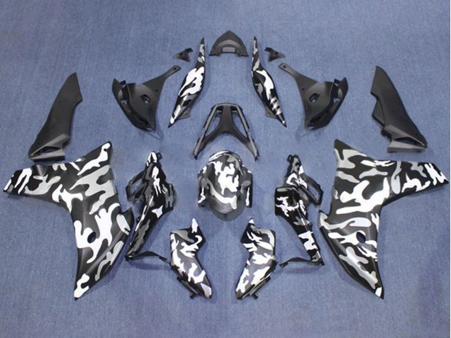 Billige Schwarz Weiß Camouflage 2011-2013 Honda CBR600F Motorrad Verkleidung