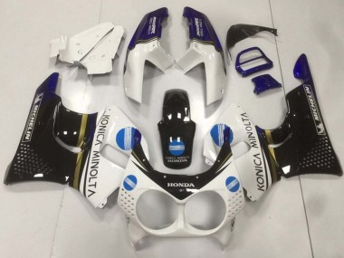 Billige Weiß Blau Glänzendes Schwarz Konica Minolta 1992-1993 Honda CBR900RR 893 Motorrad Verkleidung