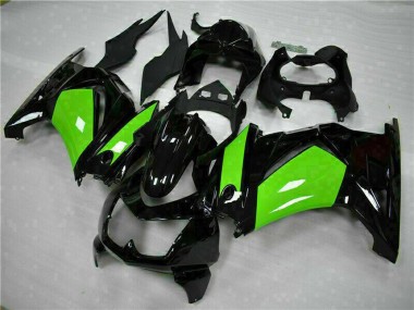 Billige Kawasaki EX250 Motorrad Verkleidung 2008-2012 - Glanzendes Schwarz Grun