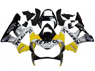 Billige Gelb Silber Glänzendes Schwarz Repsol 2000-2001 Honda CBR900RR 929 Motorrad Verkleidung