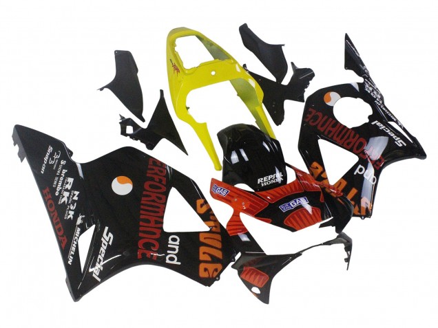 Billige Gelb Rot Glänzendes Schwarz Repsol Rossi 2002-2003 Honda CBR900RR 954 Motorrad Verkleidung