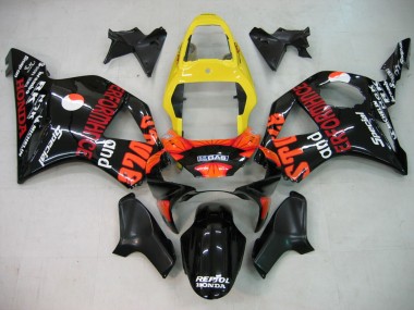 Billige Gelb Rot Glänzendes Schwarz Repsol Rossi 2002-2003 Honda CBR900RR 954 Motorrad Verkleidung