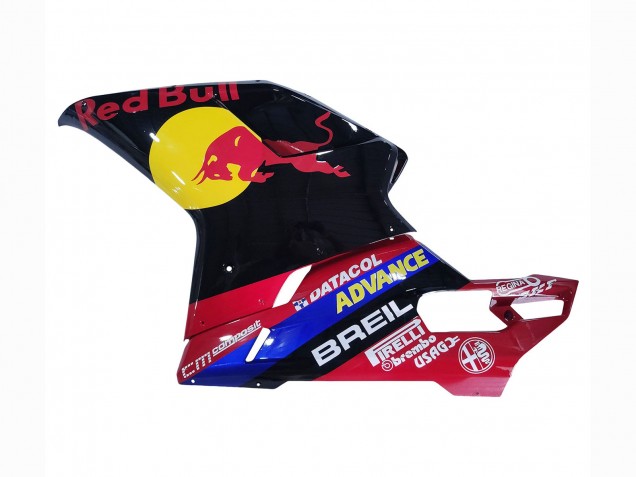 Billige Glänzendes Schwarz Gelb Blau Red Bull 2007-2014 Ducati 848/1098/1198 Motorrad Verkleidung