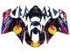 Billige Glänzendes Schwarz Gelb Blau Red Bull 2007-2014 Ducati 848/1098/1198 Motorrad Verkleidung