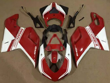 Billige Weiß Rot Corse 2007-2014 Ducati 848 Motorrad Verkleidung