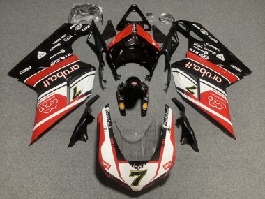 Billige Weiß Rot Glänzendes Schwarz 2007-2014 Ducati 848/1098/1198 Motorrad Verkleidung Kit