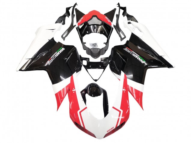 Billige Weiß Rot Glänzendes Schwarz 2007-2014 Ducati 848/1098/1198 Motorrad Verkleidung