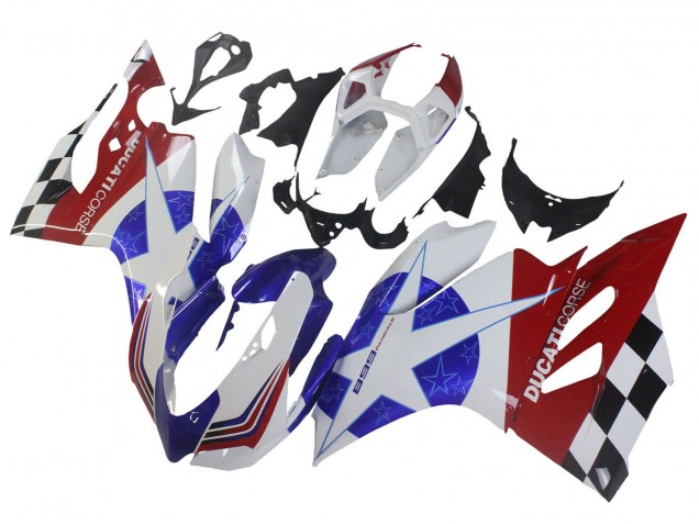 Billige Weiß Blau Rot Schwarz 2011-2014 Ducati Panigale 899 Motorrad Verkleidung