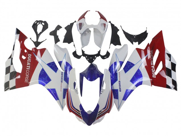 Billige Weiß Blau Rot Schwarz 2011-2014 Ducati Panigale 899 Motorrad Verkleidung