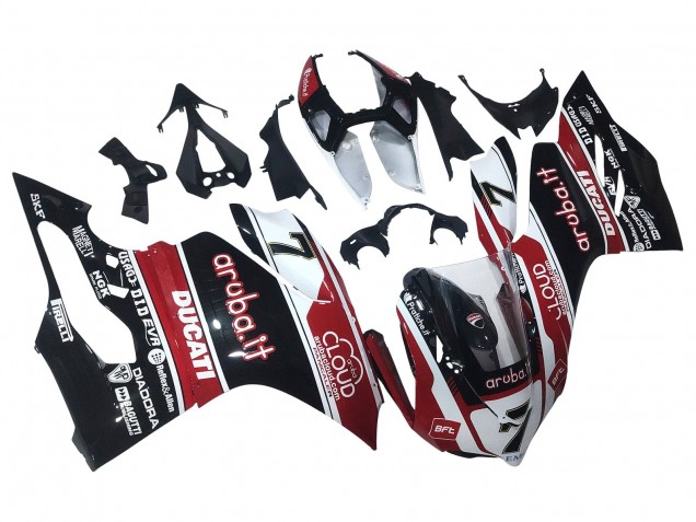 Billige Weiß Rot Glänzendes Schwarz Aruba.it 7 2011-2014 Ducati Panigale 899/1199 Motorrad Verkleidung