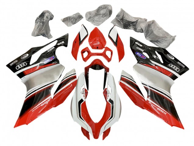 Billige Silber Rot Glänzendes Schwarz 2011-2014 Ducati 1199 Motorrad Verkleidung