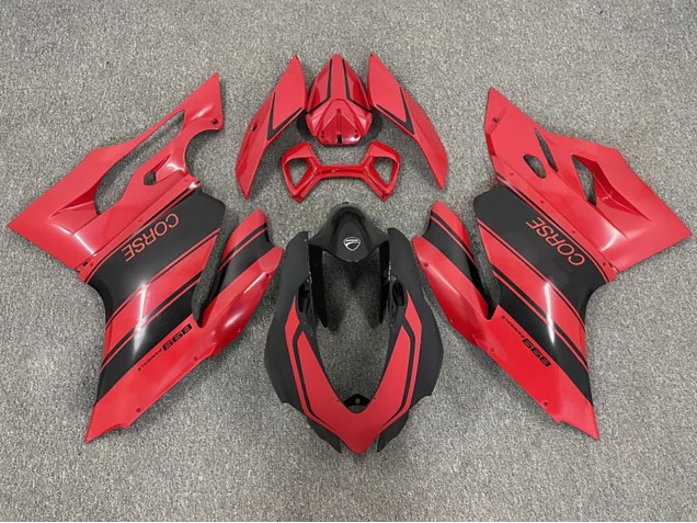 Billige Rot Glänzendes Schwarz Corse 2003-2004 Ducati 999 Motorrad Verkleidung