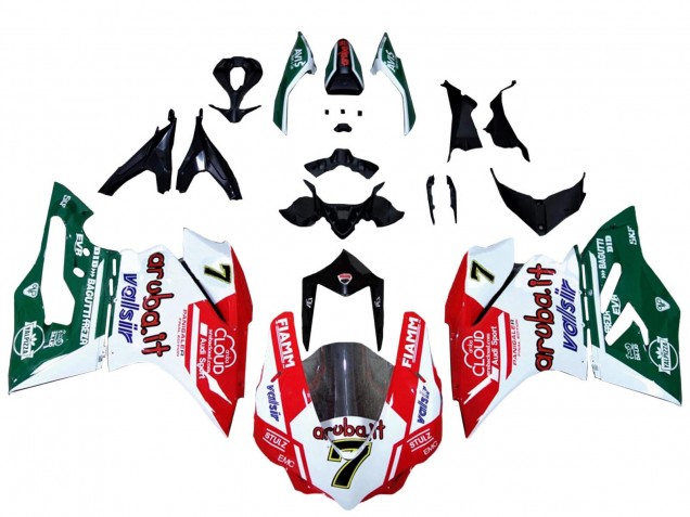 Billige Weiß Rot Grün Valsir Fiamm 7 2015-2020 Ducati 959/1299 Motorrad Verkleidung