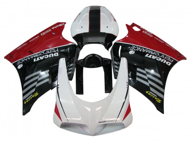 Billige Weiß Rot Glänzendes Schwarz Rennen Performance 1993-2005 Ducati 748/916/996/998 Motorrad Verkleidung