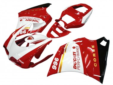 Billige Weiß Rot Gold Glänzendes Schwarz Corse Performance 1993-2005 Ducati 996 Motorrad Verkleidung