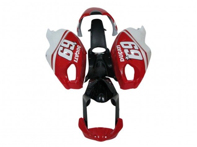 Billige Weiß Rot Glänzendes Schwarz 69 2008-2012 Ducati Monster 696 796 1100 1100S Motorrad Verkleidung
