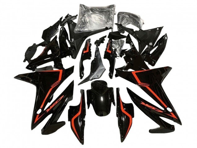 Billige Honda CBR500R Motorrad Verkleidung 2016-2018 - Glanzendes Schwarz Rot