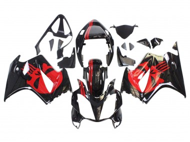 Billige Glänzendes Schwarz Rot 2002-2013 Honda VFR 800 Motorrad Verkleidung