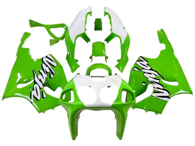 Billige Weiß Grün 1996-2003 Kawasaki ZX7R Motorrad Verkleidung