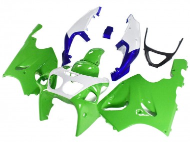 Billige Weiß Grün Blau 1996-2003 Kawasaki ZX7R Motorrad Verkleidung